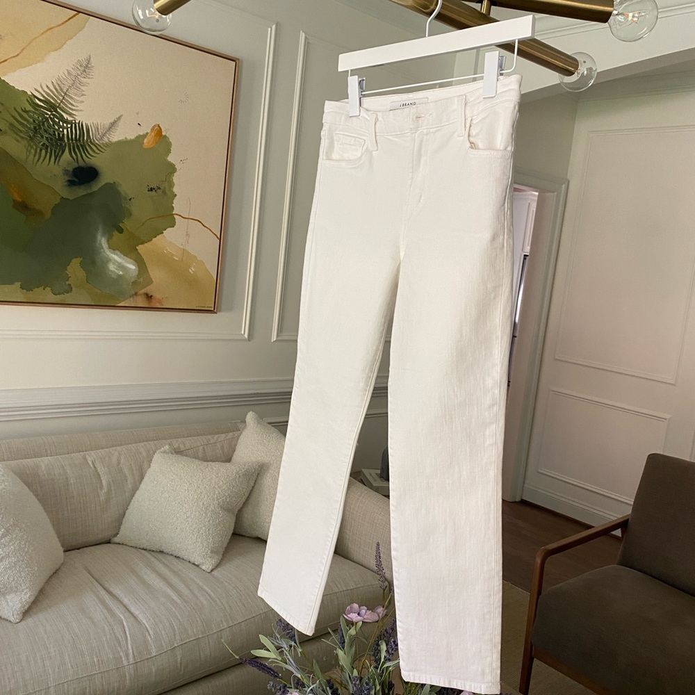 J Brand NWOT Straight White Jeans